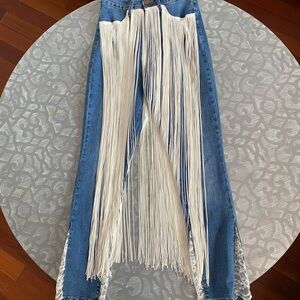 AP Blue fringe hippie‎ boho jeans size 11 juniors